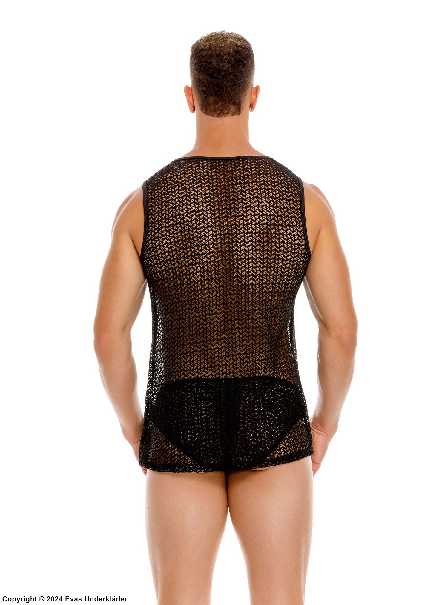 Men's tank top, knit net